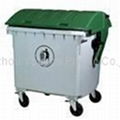 Outdoor Plastic Garbage Bin 1200L With Four Wheels