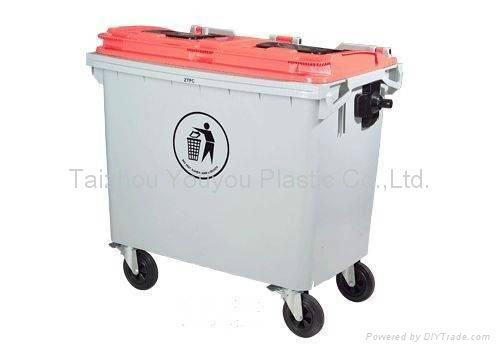 Plastic Dustbin 1100L With Four Wheels For Outdoor