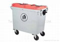 Plastic Dustbin 1100L With Four Wheels