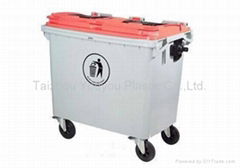 Plastic Dustbin 1100L With Four Wheels For Outdoor