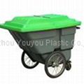 Plastic Garden Cart 400L, 500L with Two Wheels 2