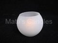 Shake on and Blow off round flameless frosted glass candle