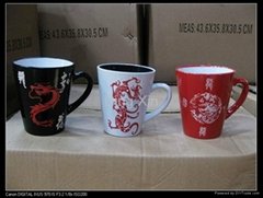 Ceramic mug with Chinese dragon