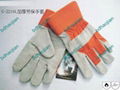 cow hides splits leather working gloves 5