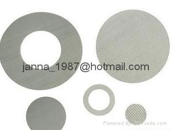 stainless steel single layer mesh filter disc 2