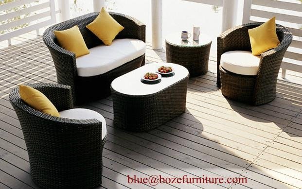 Patio Furniture Rattan Sofa Set (BZ-SF005) 5