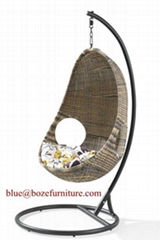 Outdoor Rattan Furniture Hammock Wicker Swing Chair (BZ-W014)