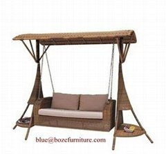 Rattan Swing Chair Outdoor Furniture Wicker Double Seats Hammock (BZ-W030)