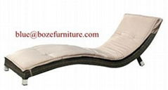 Wicker Lounge Bed Outdoor Furniture Rattan Chaise Lounge (BZ-C002)