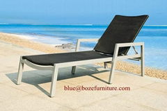 Wicker Lounge Bed Patio Furniture Rattan Chaise Lounge (BZ-C008)