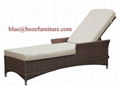 Wicker Lounge Bed Garden Furniture Rattan Chaise Lounge (BZ-C015) 1