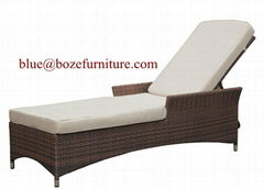 Wicker Lounge Bed Garden Furniture Rattan Chaise Lounge (BZ-C015)