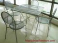 Patio Furniture Iron Dining Set Table &