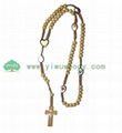 fashion rosary necklace made of wooden beads MY-d0014