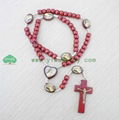 rosary beads made of wooden beads