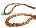 islamic rosary beads made of pine wood beads