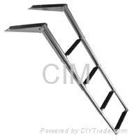 Telescopic boat ladder