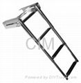 Stainless steel folding boat ladder