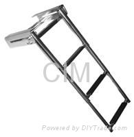 Stainless steel folding boat ladder