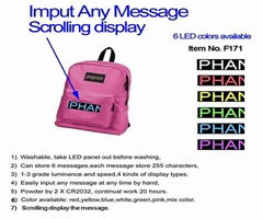 LED message backpack