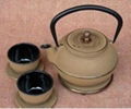 Health technology cast iron teapot set