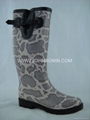 Cloth printing rubber boots