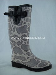 Cloth printing rubber boots 