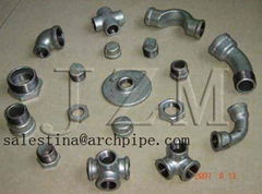 Galvanized Malleable cast iron pipe fittings 