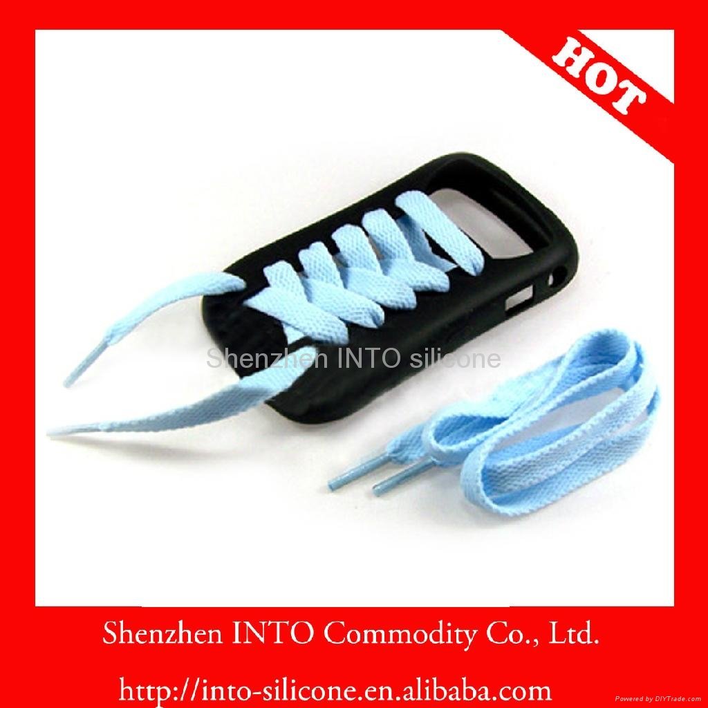 bootlace shoelace silicone case for blackberry 8520
