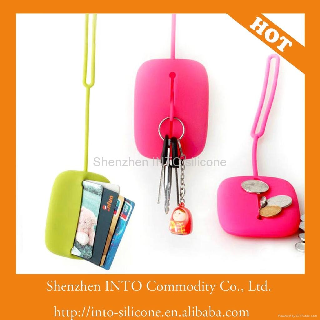 silicone key chain card holder key case - INO-sw004 - INTO (China ...