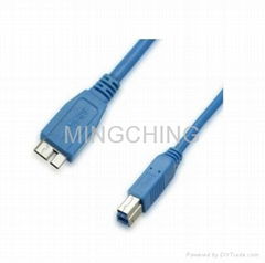 USB3.0连接线，MicroA公对B公