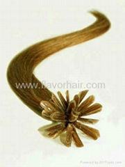 Pre-bonded U tip hair extensions