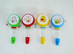 Plastic whistle Candy toy wave drum