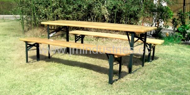 Wooden Garden Beer Table and Bench set