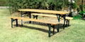 Wooden Garden Beer Table and Bench set 1