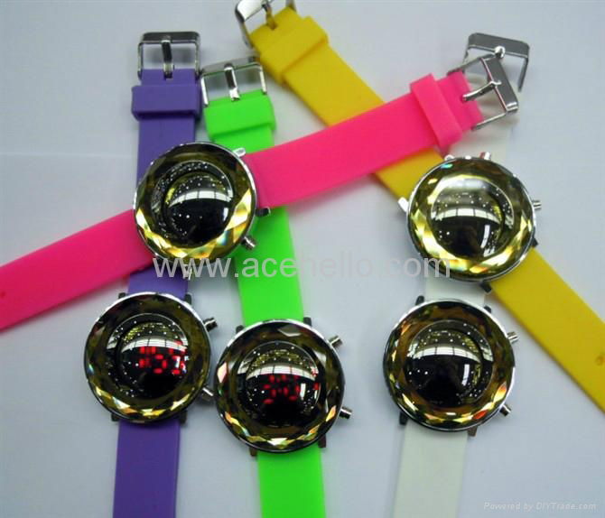 NEW MIRROR WATCH crystal watch 3