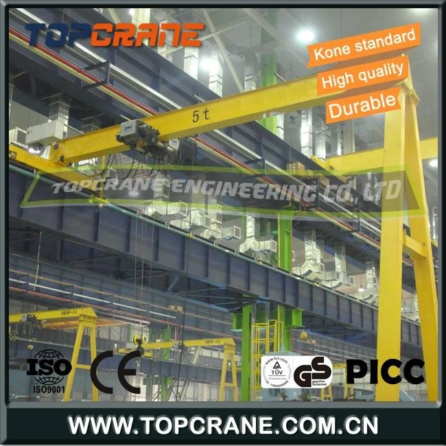 Kone Semi Gantry Crane/Half type gantry crane 10ton