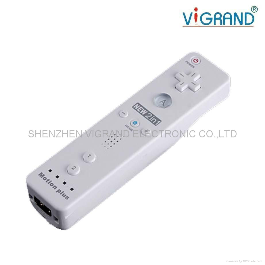 Remote Nunchuck Controller Motion Plus For Wii 2in1