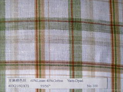 Linen cotton blended fabric 