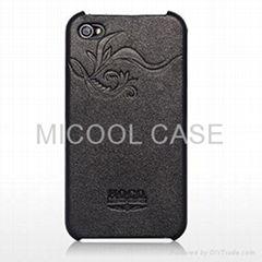 Earl Premium Genuine Leather Back Case for iPhone 4