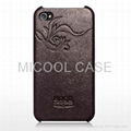 Earl Premium Genuine Leather Back Case for iPhone 4 2