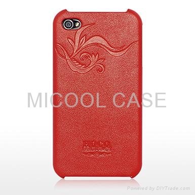 Earl Premium Genuine Leather Back Case for iPhone 4 3