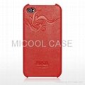Earl Premium Genuine Leather Back Case for iPhone 4 3