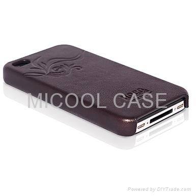 Earl Premium Genuine Leather Back Case for iPhone 4 5