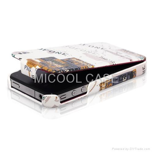 The Street style Premium Genuine Leather Case for iPhone 4