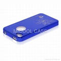 Rose Translucent Mirror Face Anti-Cutting Back Case for iPhone 4 1