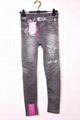 Ladies Denim Look Poly Leggings Jeggings