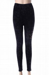 Ladies Studded Twill Cotton Leggings 