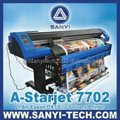 Eco Solvent printer A-Starjet 7702 1.8 m or 3.2M 1440 dpi With Epson DX7 Heads