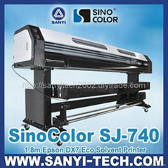 1.8m Eco Solvent Printer With Epson DX7 Head 1440dpi For Outdoor 3.2m Available 